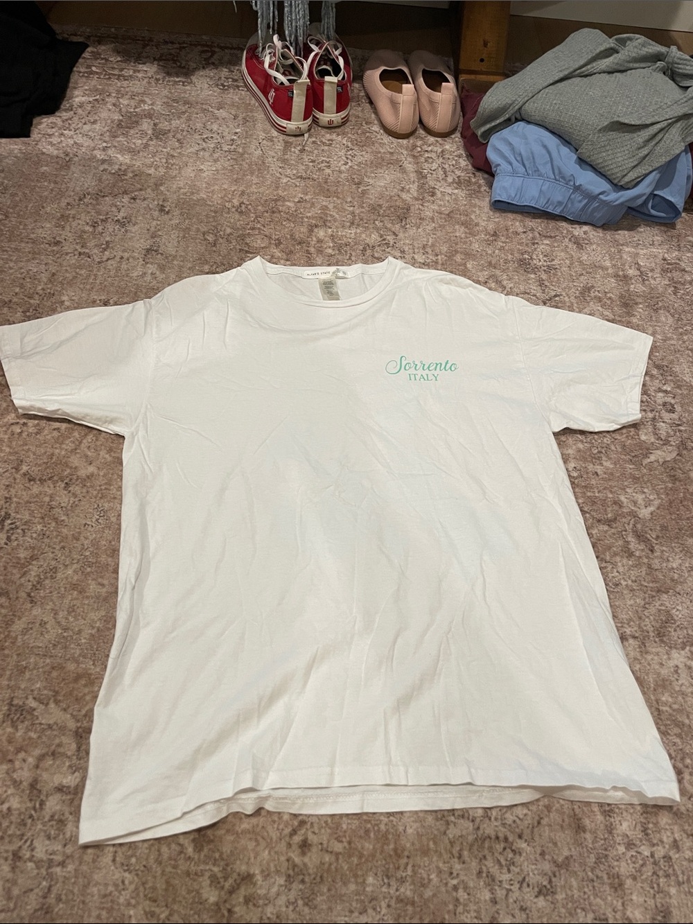 Altar'd State White Sorrento Italy Graphic Tee